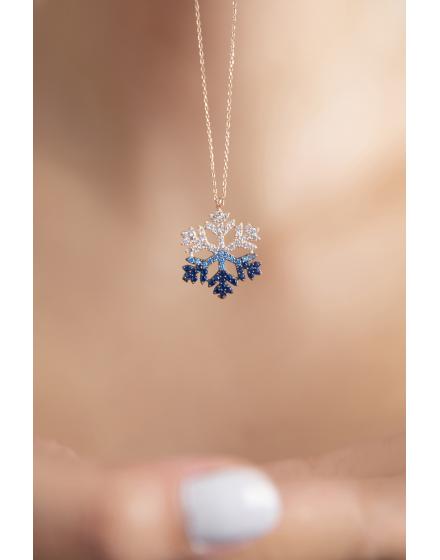 Серебряное Ожерелье 925, Модель "Снежинка" PP2108 Larin Silver