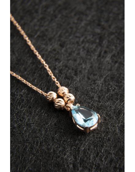 Серебряное Ожерелье "Капля" из Стерлингового Серебра 925 Пробы P2077 Larin Silver
