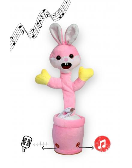 Танцующий и поющий кактус/кролик/Музыкальная игрушка заяц в горшке