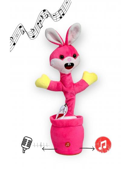 Танцующий и поющий кактус/кролик/Музыкальная игрушка заяц в горшке