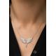 Серебряное Ожерелье 925, Модель "Ангел" с Белыми Камнями PP2203 Larin Silver